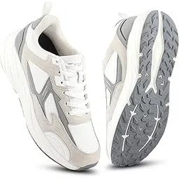Nava-06 Men's Lightweight & Durable Trendy Sports Shoes with Anti-Skid Sole for Everyday Comfort (White)