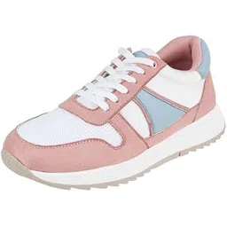 Women's Fashion Faux Leather Lace-Up Sneaker Shoes