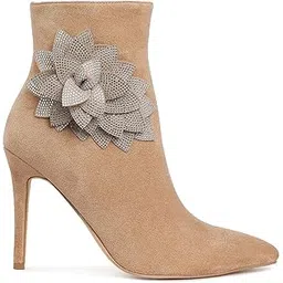 Rhinestones Petal Detail Boots