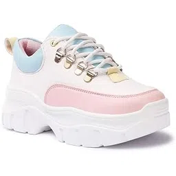 Lightweight Comfort Trendy Walking Outdoor Stylish Premium Sneakers for Women (Multycolor)