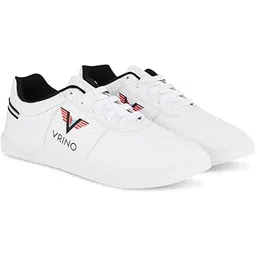 White Lace-up Men Boys Sneaker Shoes