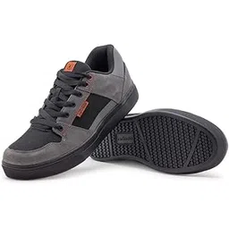 Tommaso Comodo Mountain Bike Shoes with Sticky Sole, Casual Style Flat Pedal MTB Gravel Mens Commuting Cycling Shoes - Grey - 44