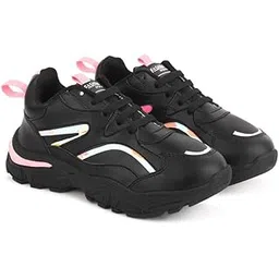 Girls' Running and Walking Shoes – Durable Lace-Up Sneakers with Soft Sole