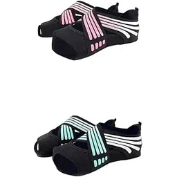 2 Pairs Non Skid Women Barre Yoga Shoes Pilates Grip Socks | Womens Shoes | Athletic