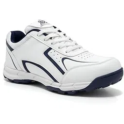 Cricket Stud Shoes for Men – White/Navy Blue Shade