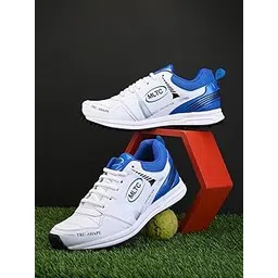 MLTC Cricket Shoes, Tru-Shape, White and Blue, 24 cm