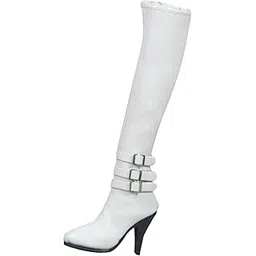 CLUB BOLLYWOOD® 1/6 Women's Zip Up High Heeled Long Boots Shoes for 12'' Action Figure White|Toys & Hobbies | Action Figures | Military & Adventure|1 Pair high Heel Boots