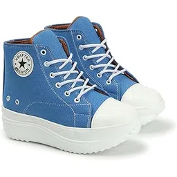 High Ankle Synthetic Denim Winter Boots For Womens And girls