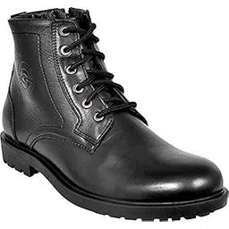 Genuine Premium Leather Luxury Memory Foam High-Top Boots Shoes For Men(ACCS-824,Black,Size-6,7,8,9,10,11)