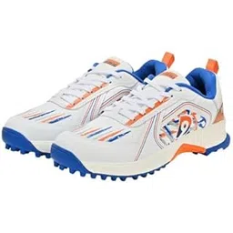 Champion Rubber Studs Cricket Shoes Orange/Blue/White & Orange/Black/White