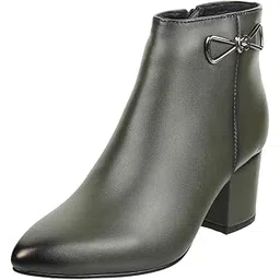 Women's Faux Leather Fashionable Trendy Ankle Boots