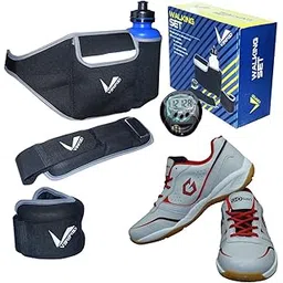Gowin Badminton Shoe Smash Grey Size-11 with Verified Walking Set
