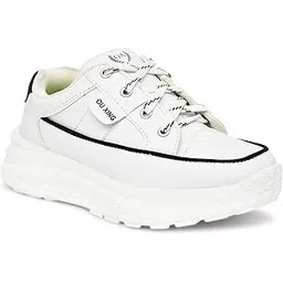 Running Shoes for Women | Walking and Running Shoes with Breathable Mesh Upper | Lace-Up Sports Shoes for Women | Thick Cushioned Outsole for Extra Comfort