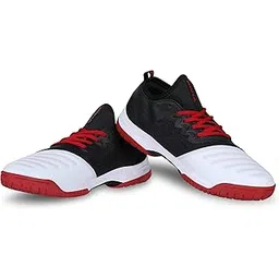 Men Zeal 2.0 Tennis Shoe with Non-Marking Round More Stability and Better Agility, Lightweight Shoe (Black) UK-7