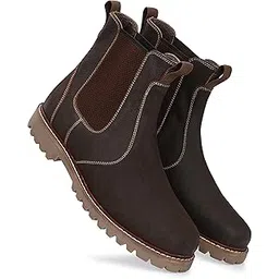 Pull-on High Ankle Durable Leather Boots for Men