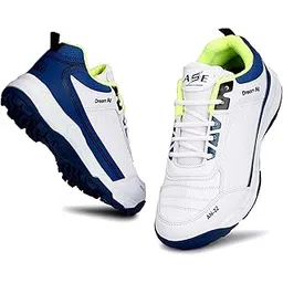 Cricket Shoes for Men Rubber Spikes, Water-Resistant Footwear for Outdoor and Field Sports with All Round Performance