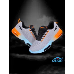 ASIAN Men Grey Colourblocked Sneakers