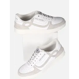 Louis Philippe Sport Men Woven Design Leather Sneakers