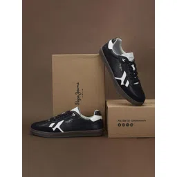 Pepe Jeans Men Printed Lace-Ups Round Toe Sneakers Casual Shoes