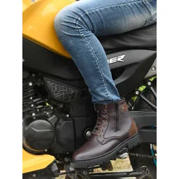 AfroJack Men Textured Block-Heeled Boots