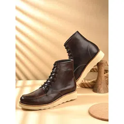 MILLE DOLLARI Men Leather Casual Regular Boots