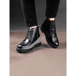 Bxxy Men Hidden Elevator Formal Lace-up Boots