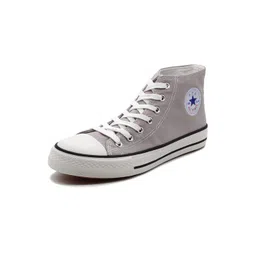 FTZ Men Round Toe Lace Ups Mid Top Slip-On Sneakers