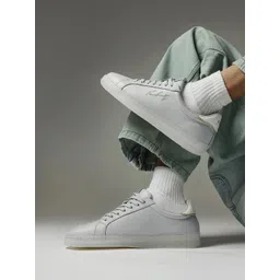 RARE RABBIT Men Leather Lace-Ups Round Toe Sneakers