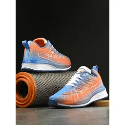 BIRDE Men Woven Design Contrast Sole Sneakers