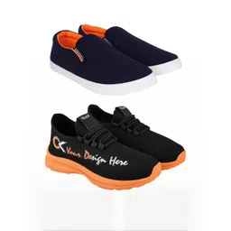 Free Kicks Men Multicoloured Mesh Marking Running Sports Shoes