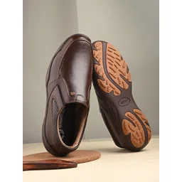 MONDAIN Men Leather Slip-On Sneakers