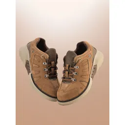 Woodland Men Printed Leather Sneakers