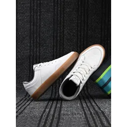 Killer Men Round Toe Lace-Ups Contrast Sole Sneakers