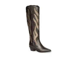 Saint G Women Embroidered Leather Cow Boy Boots