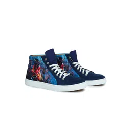 KobSook Men Printed Suede Sneakers