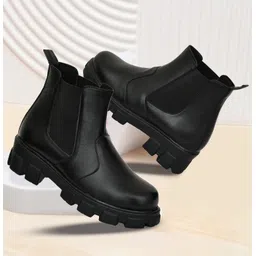 MOVE-EDGE Synthetic Women’s Heel Boots Trendy, Lightweight & Comfortable Fit Boots For Women