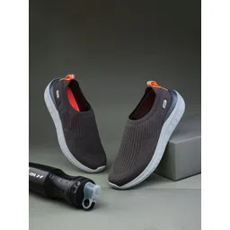 Campus Men Textured PU Slip-On Sneakers