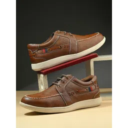 The Roadster Lifestyle Co. Men Tan brown Round Toe Comfort Insole Lightweight Sneakers