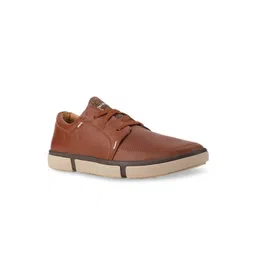 Hush Puppies Men Tan Leather Sneakers
