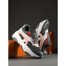 The Roadster Lifestyle Co. Women Grey Colourblocked Round Toe Lightweight Sneakers