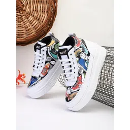 Prolific Women Printed Lightweight High-Top Sneakers
