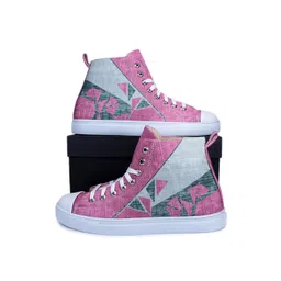 KobSook Men Printed Round Toe Canvas Sneakers