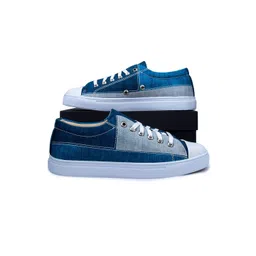 KobSook Men Printed Comfort Insole Contrast Sole Lace-Ups Sneakers