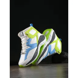 OFF LIMITS Men Colourblocked Comfort Insole Contrast Sole High Top Lace-Up Sneakers