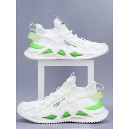 Atom Men Woven Design Mid-Top Sneakers