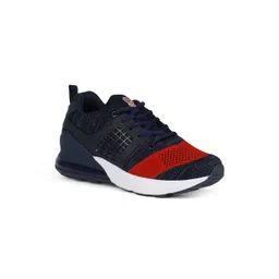 Khadims Men Navy Blue & Red Colourblocked Sneakers