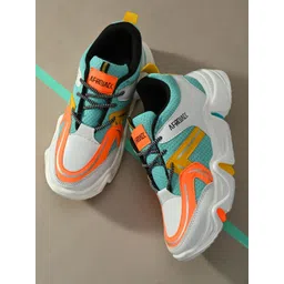 AfroJack Women Green Colourblocked Sneakers