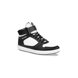 bacca bucci Men White & Black Colourblocked Sneakers