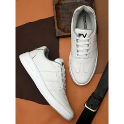 Fashion Victim Men White Perforations Sneakers