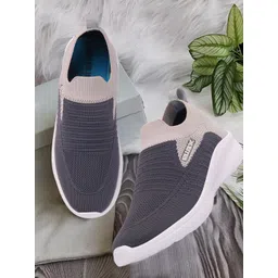 Killer Men Grey & White Woven Design Slip-On Sneakers